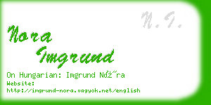 nora imgrund business card